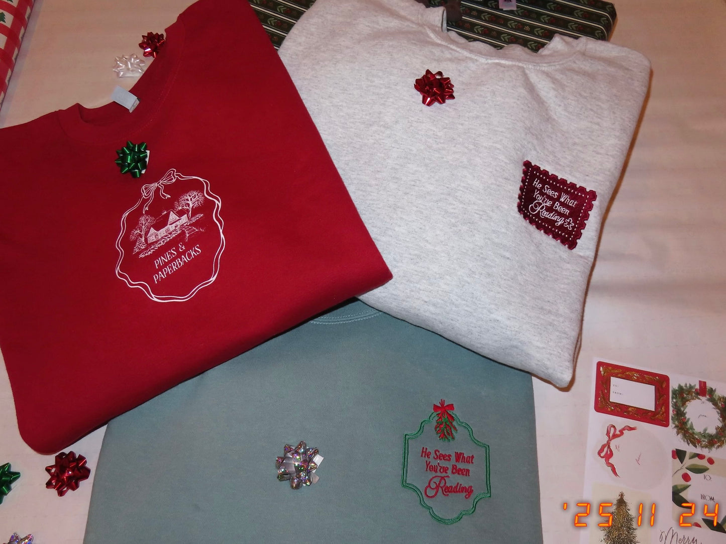 He Sees What You’ve Been Reading — Gingerbread Crew