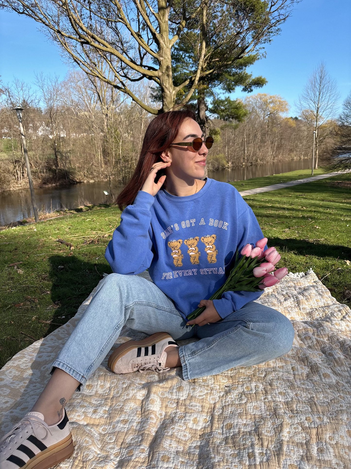 She's Got A Book For Every Situation Crewneck