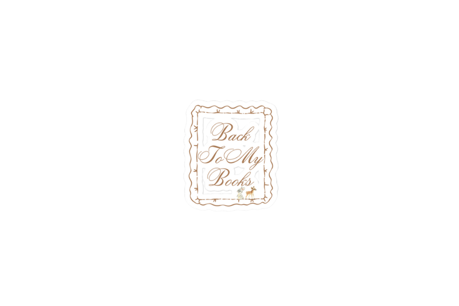 Back To My Books Sticker