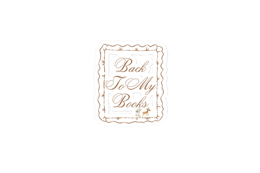 Back To My Books Sticker