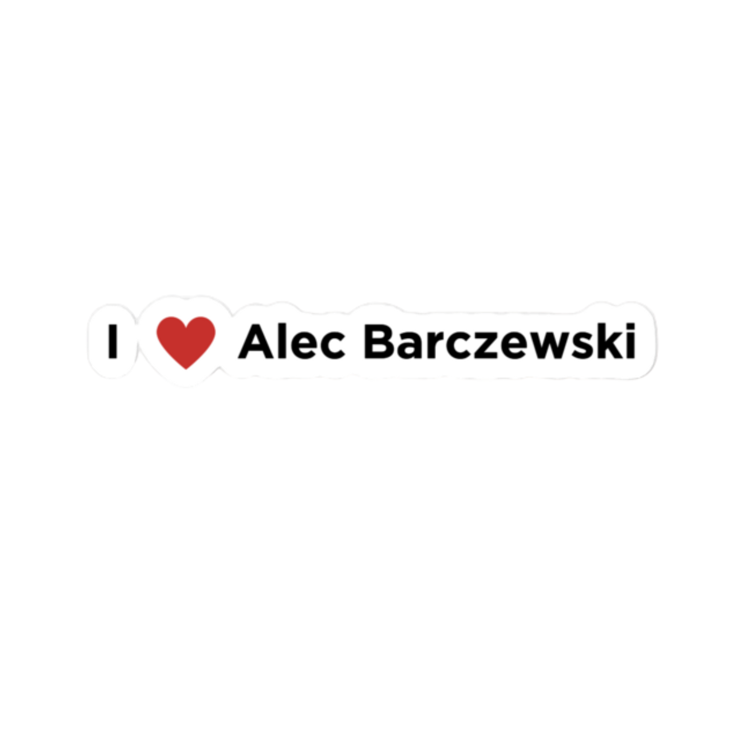 I Love Alec Barczewski Sticker