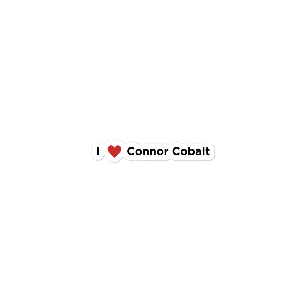 I Love Connor Cobalt Sticker