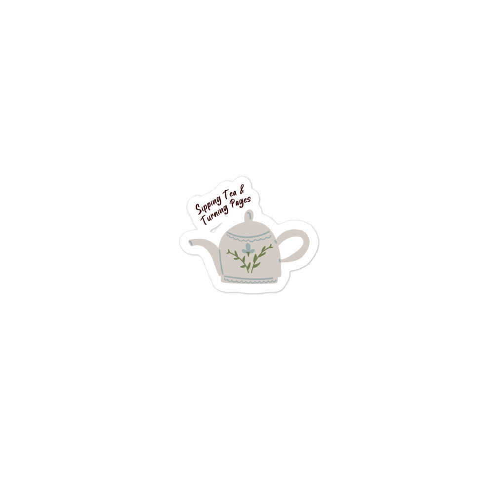 sipping tea sticker