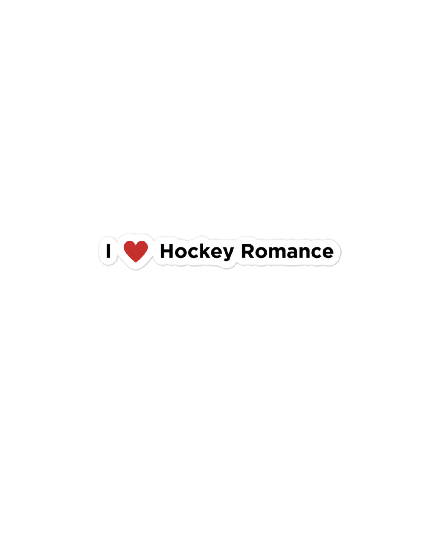 I Love Hockey Romance Sticker