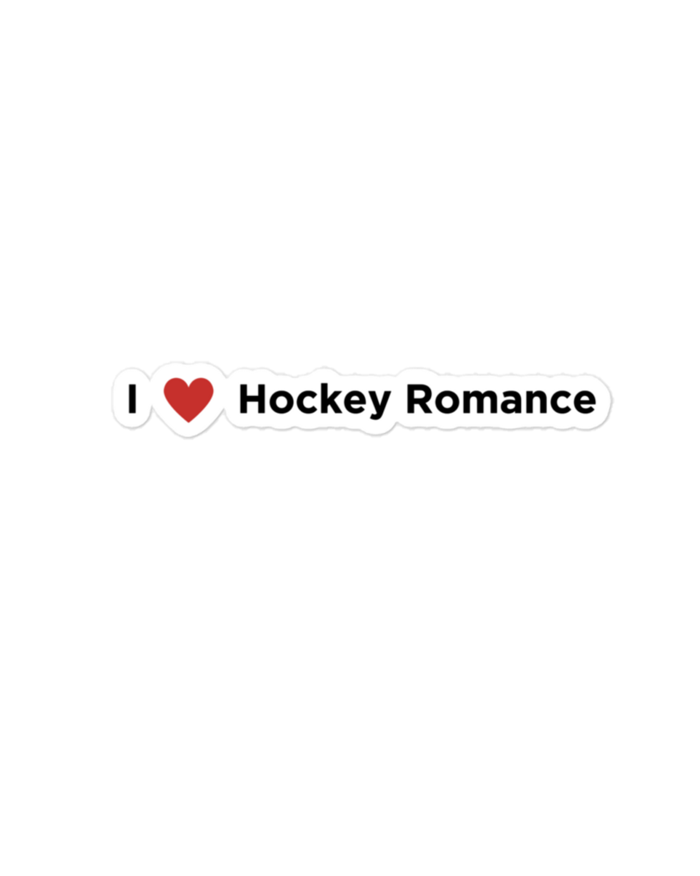 I Love Hockey Romance Sticker