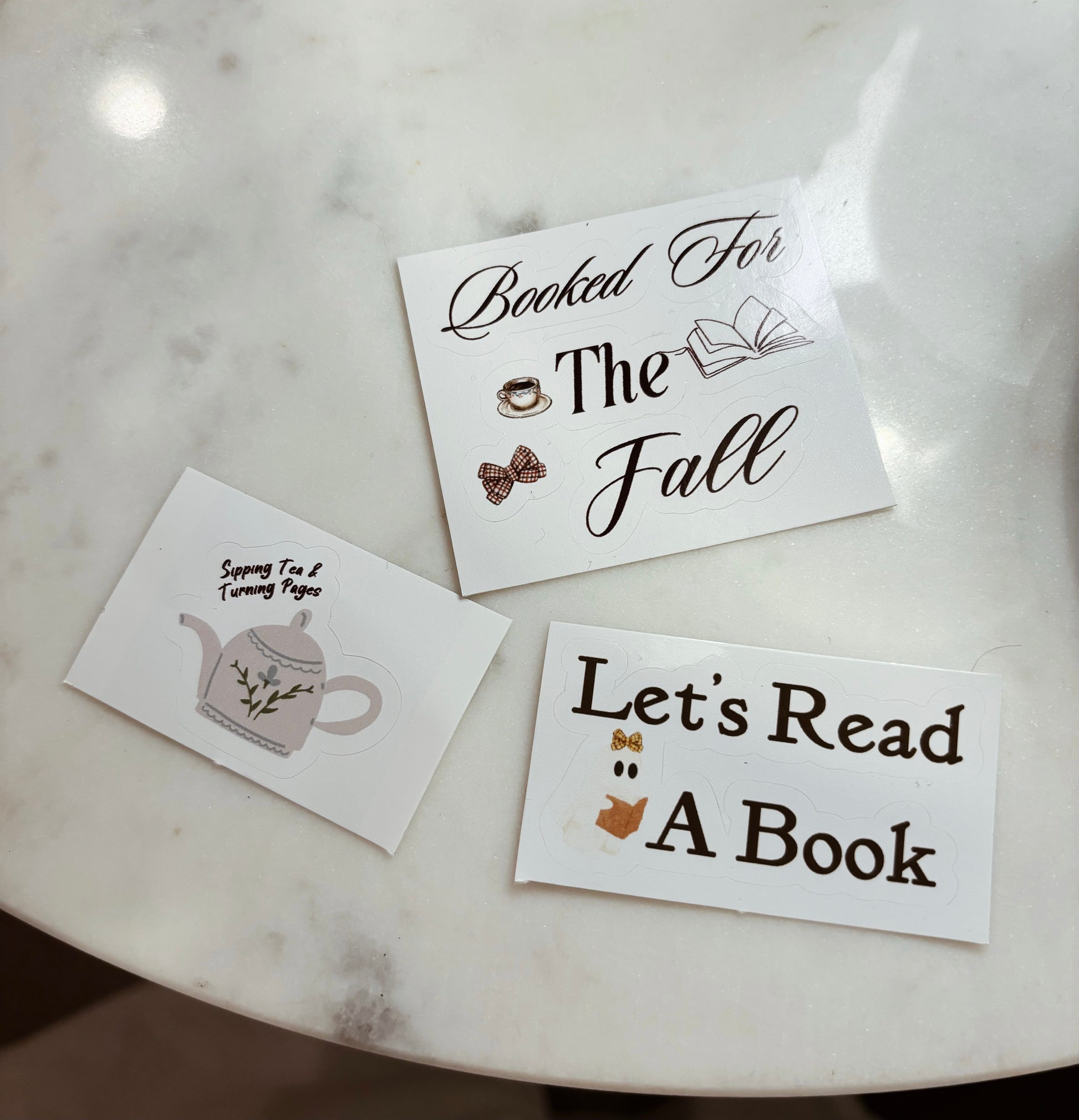 Stiker Let's Read Let's Read A Book {Fall Edition} Sticker – Enlightened Soul Co.
