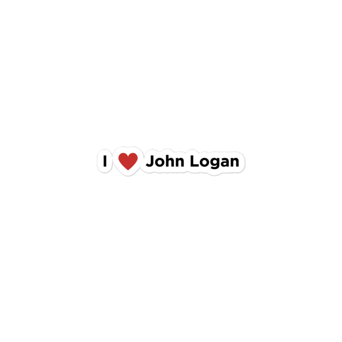 I Love John Logan Sticker