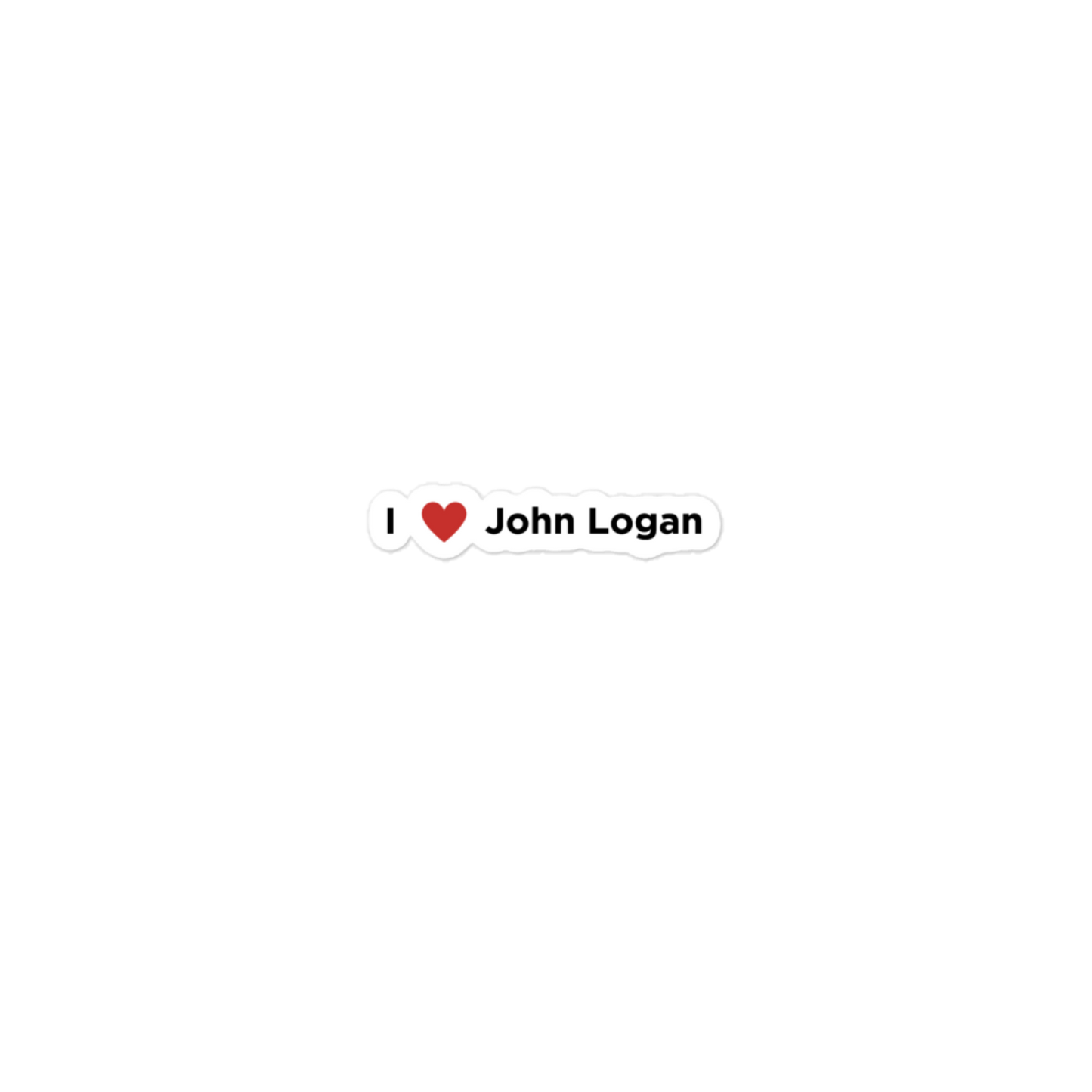 I Love John Logan Sticker