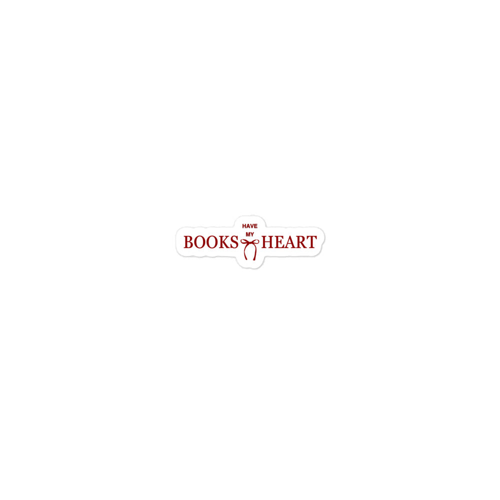 Books Have My Heart Sticker