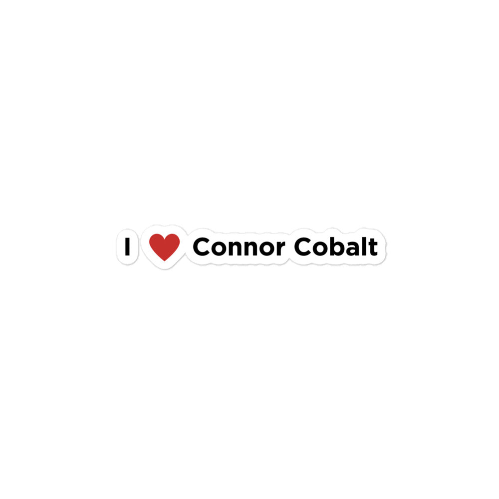 I Love Connor Cobalt Sticker