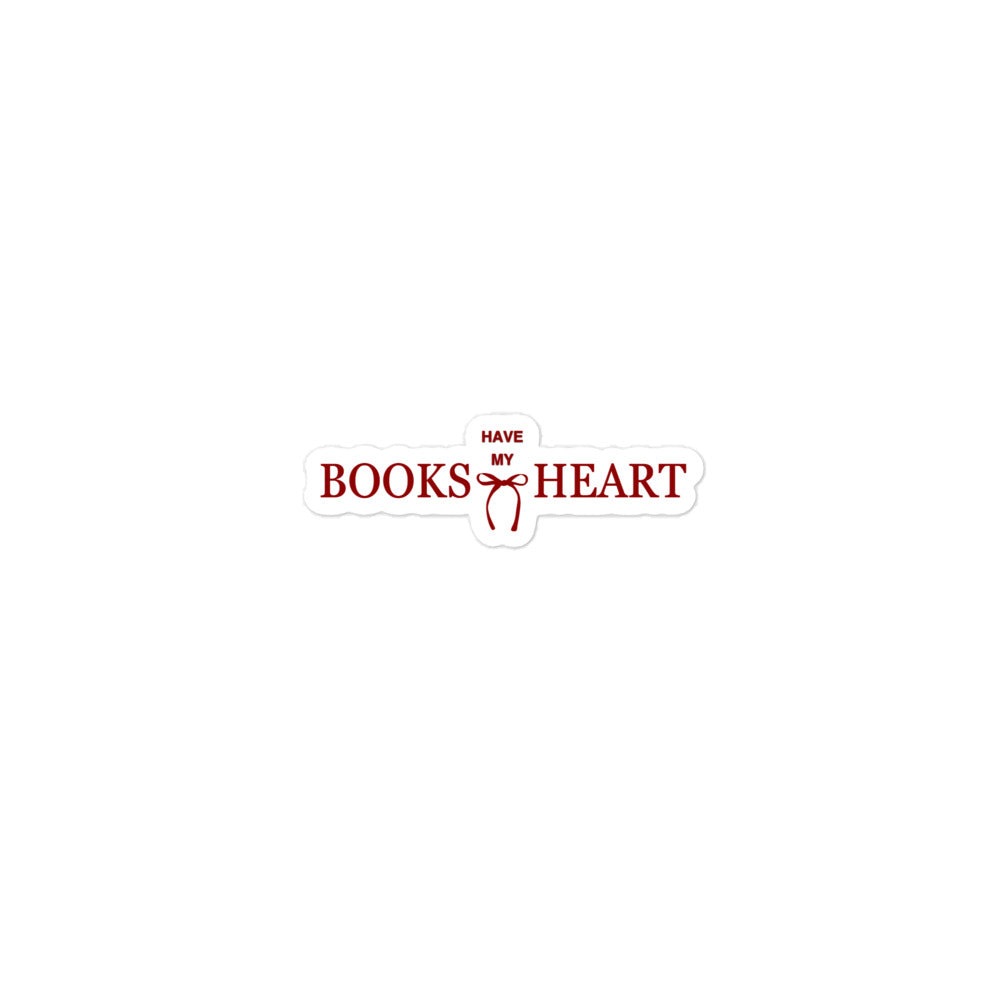 Books Have My Heart Sticker