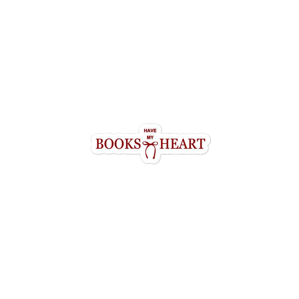 Books Have My Heart Sticker