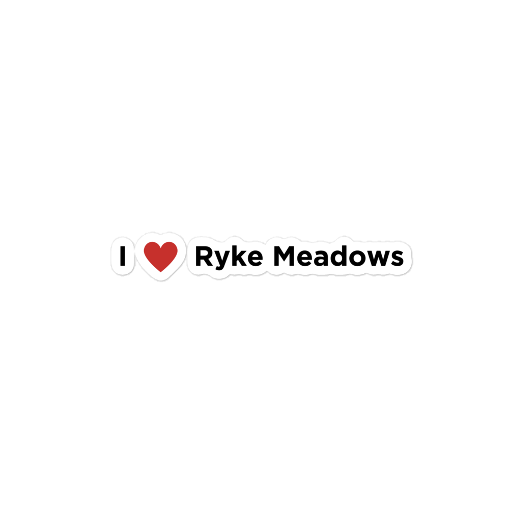 I Love Ryke Meadows Sticker