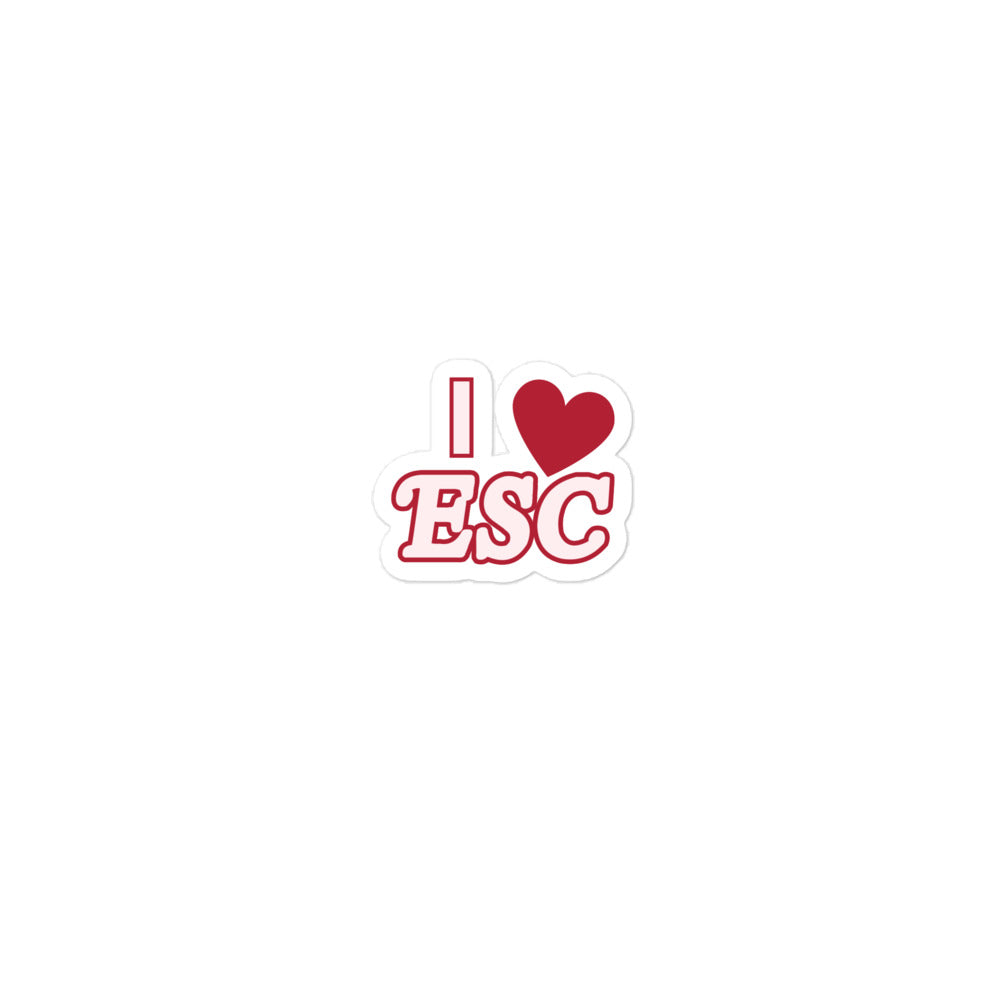 I Love ESC Sticker – Enlightened Soul Co.